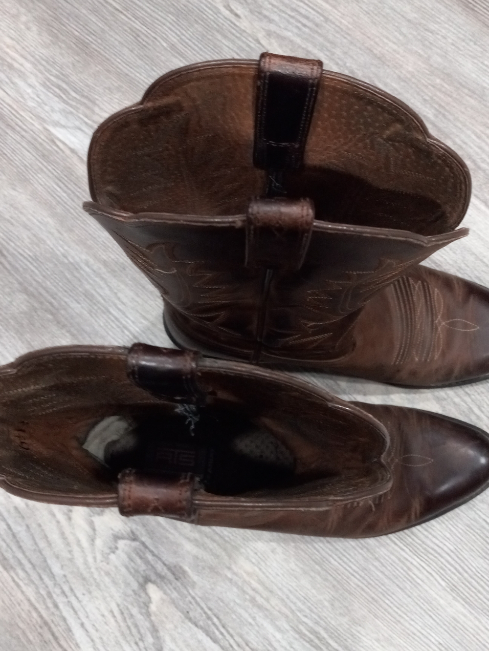 Ariat Western Embroidered Men's Brown Leather Cowboy Bootw Style Size 6.5 - Picture 12 of 16